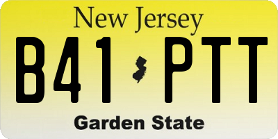 NJ license plate B41PTT