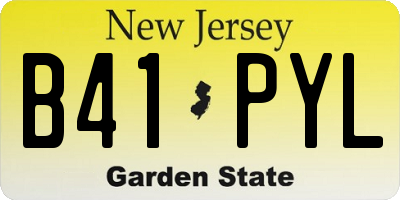 NJ license plate B41PYL