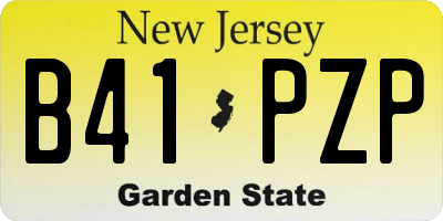 NJ license plate B41PZP
