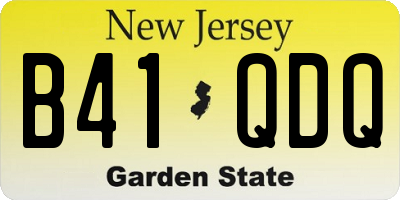 NJ license plate B41QDQ