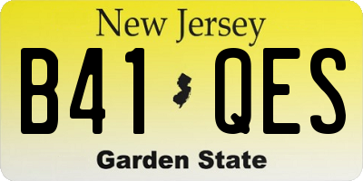 NJ license plate B41QES
