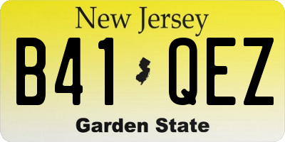 NJ license plate B41QEZ