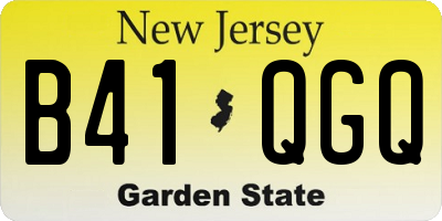 NJ license plate B41QGQ