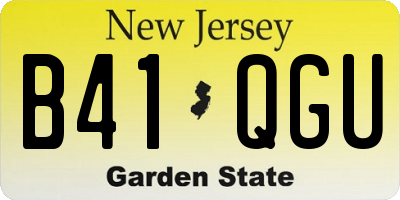 NJ license plate B41QGU