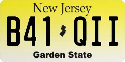 NJ license plate B41QII
