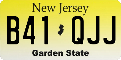 NJ license plate B41QJJ