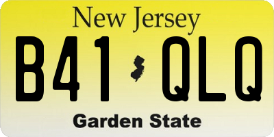 NJ license plate B41QLQ