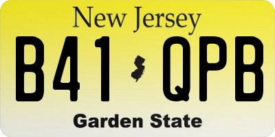 NJ license plate B41QPB