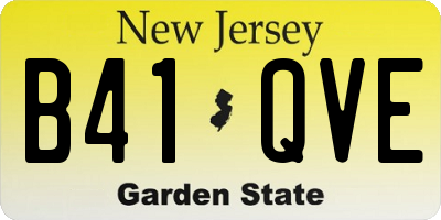 NJ license plate B41QVE