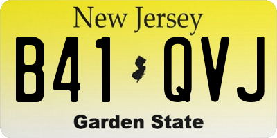 NJ license plate B41QVJ