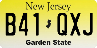 NJ license plate B41QXJ