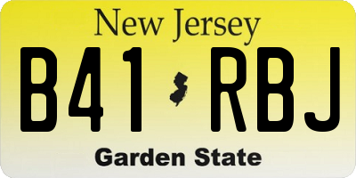 NJ license plate B41RBJ