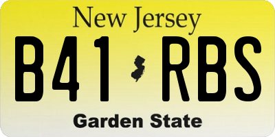 NJ license plate B41RBS