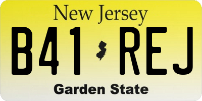 NJ license plate B41REJ