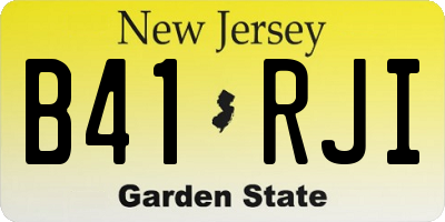 NJ license plate B41RJI