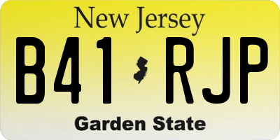 NJ license plate B41RJP