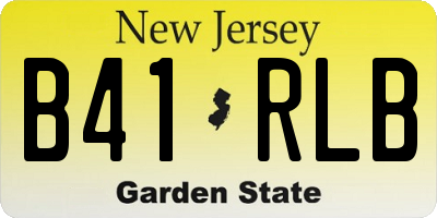 NJ license plate B41RLB