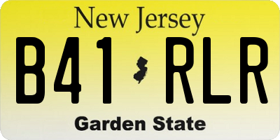 NJ license plate B41RLR