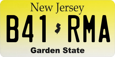 NJ license plate B41RMA