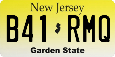 NJ license plate B41RMQ