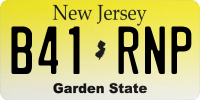 NJ license plate B41RNP