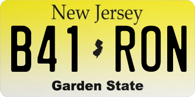 NJ license plate B41RON