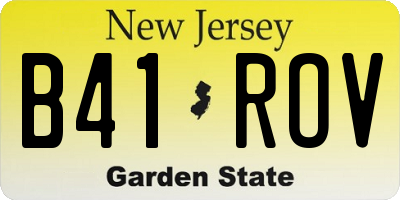 NJ license plate B41ROV