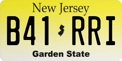 NJ license plate B41RRI