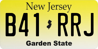 NJ license plate B41RRJ