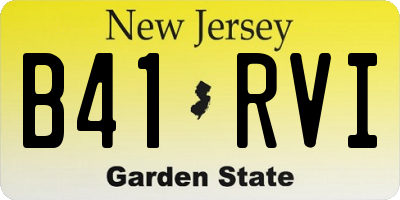 NJ license plate B41RVI