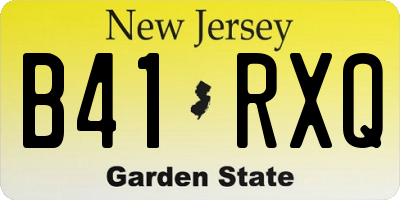 NJ license plate B41RXQ