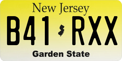 NJ license plate B41RXX
