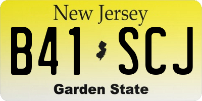 NJ license plate B41SCJ