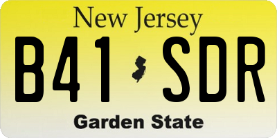 NJ license plate B41SDR