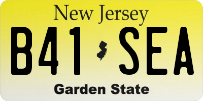 NJ license plate B41SEA