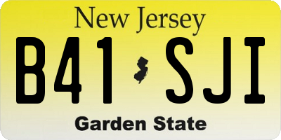 NJ license plate B41SJI