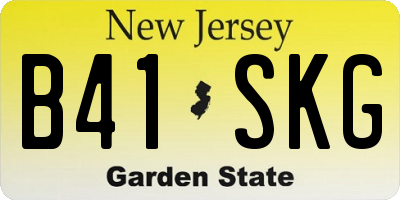 NJ license plate B41SKG