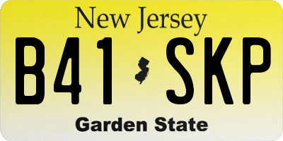 NJ license plate B41SKP