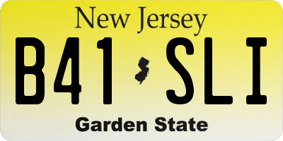 NJ license plate B41SLI