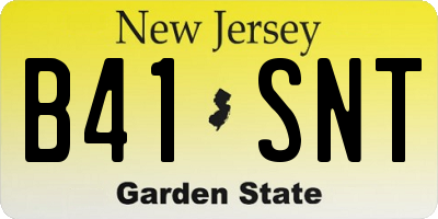 NJ license plate B41SNT
