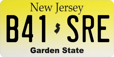 NJ license plate B41SRE