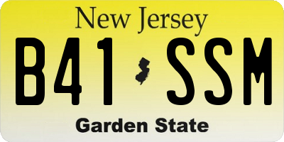 NJ license plate B41SSM