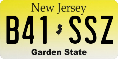 NJ license plate B41SSZ