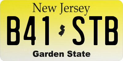NJ license plate B41STB