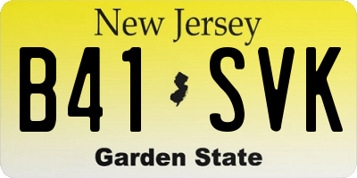 NJ license plate B41SVK