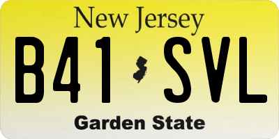 NJ license plate B41SVL