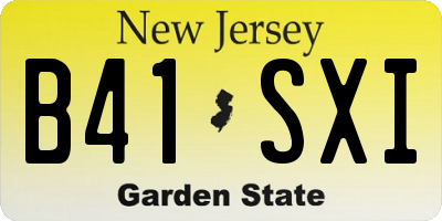 NJ license plate B41SXI