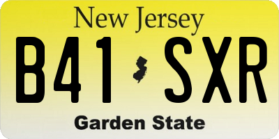NJ license plate B41SXR