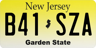 NJ license plate B41SZA