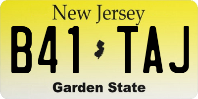 NJ license plate B41TAJ